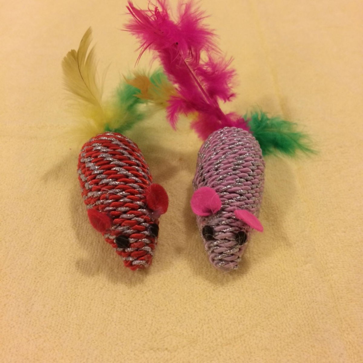 Mouse with feather 2pcs