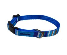 B&amp;F Strap collar, stripes 1x20-35cm blue