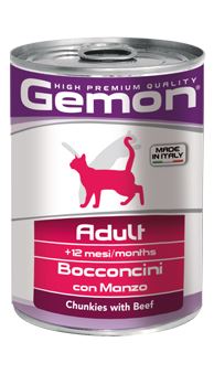 Gemon Cat Adult hovězí kousky 415g
