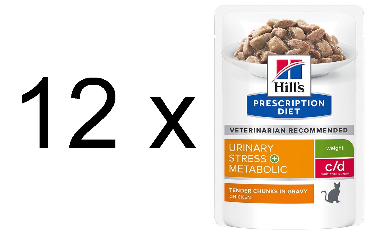 Hill's Prescription Diet c/d Multicare Urinary Stress + Metabolic with Chicken 12x85g