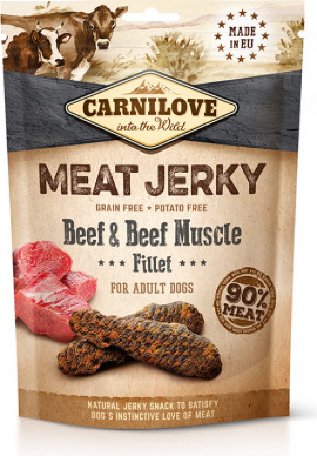 Carnilove Dog Jerky Beef & Beef Muscle Fillet 100g