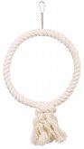 Trixie hanging cotton circle with wooden ball 25cm