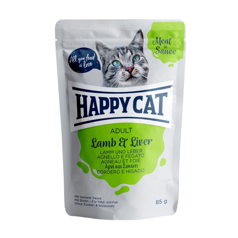 Happy Cat pocket All Meat Adult Beef & Heart 85g