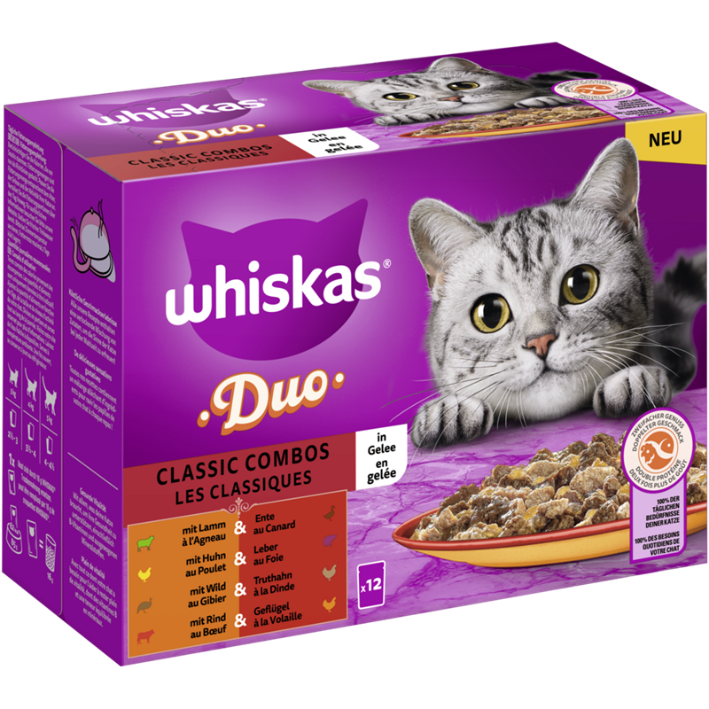 Whiskas Duo Classic Combos in jelly 12x85g