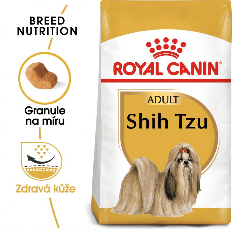 Royal Canin Shih Tzu Adult je kompletní super prémiové krmivo pro dospělé (od 12 měsíců věku) čistokrevné plemeno Shih Tzu. Balení 1,5 kg.