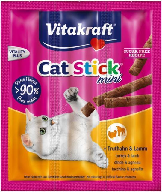 Vitakraft Cat Stick Mini tyčinky s krůtou & jehněčím 18g x 3ks