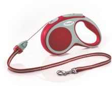 Vodítko Flexi Vario lanko S 5 m/12 kg červené