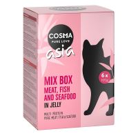 Cosma Asia mix box with meat, fish and seafood 6x100g