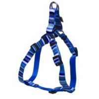 Harness strap width, stripes 2x34-46cm blue