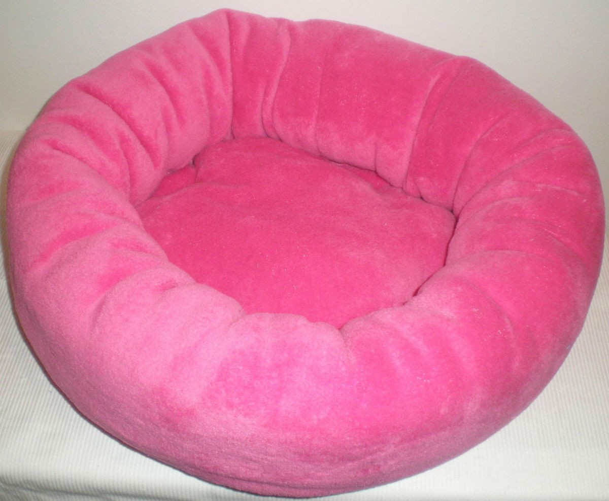 Rajen plyšový pelíšek pro kočky růžový K-03