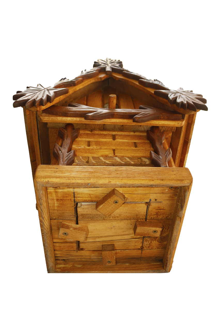 Massive birdhouse (without feeder) - bright with ornaments (3)