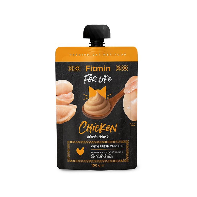 Fitmin For Life Kuřecí jemný krém pro kočky v kapsičce 100g