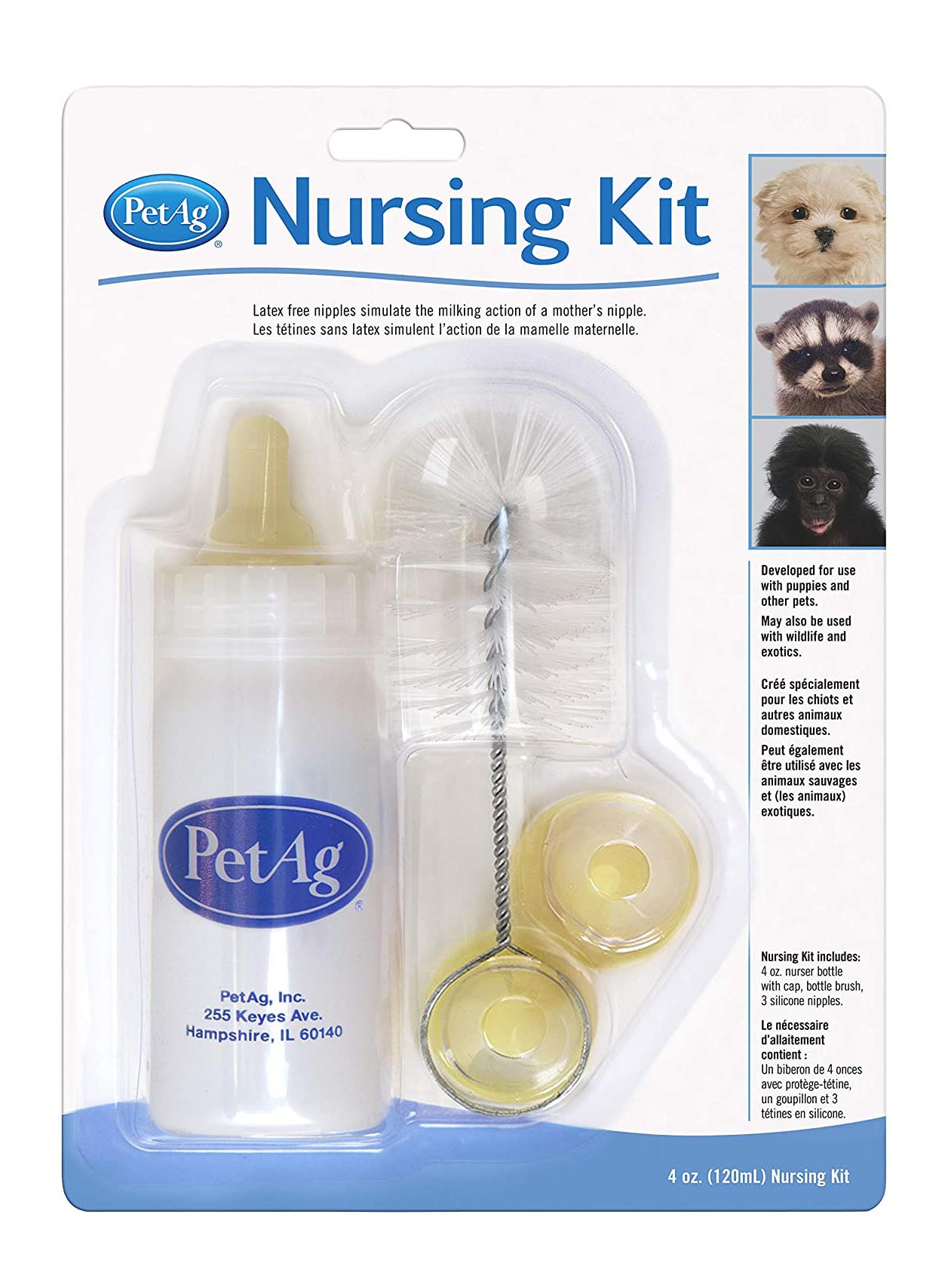 PetAg Nursing Kit sada pro kojení zvířat (láhev 120ml)