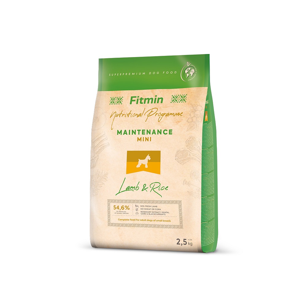 Fitmin Mini Lamb & Rice kompletní krmivo pro psy 2,5kg