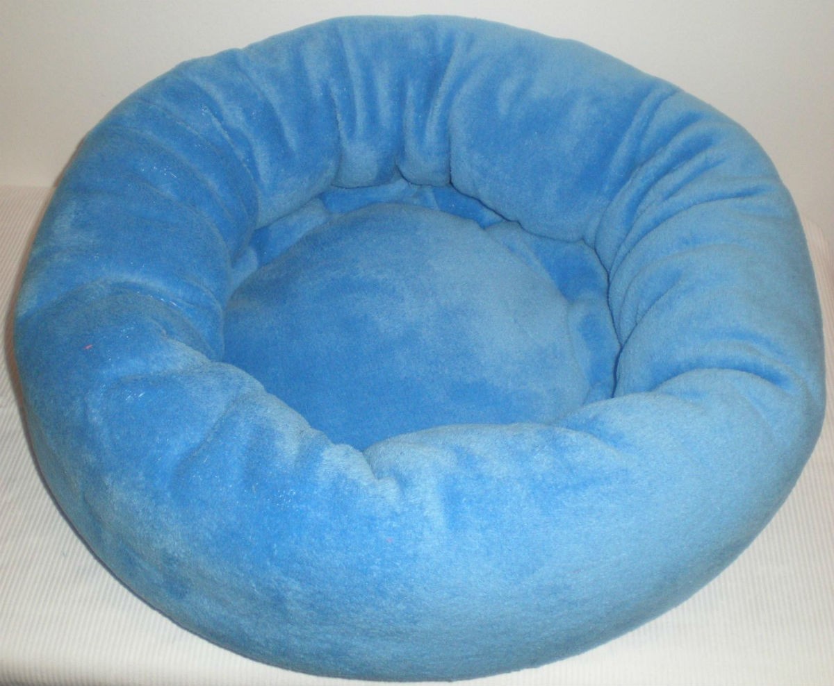 Rajen plyšový pelíšek pro kočky modrý
