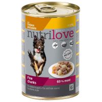 Nutrilove dog jelly chicken noodle pieces 415g