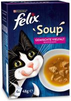 Felix Soup various types of beef chicken and tuna 6 x 48 g