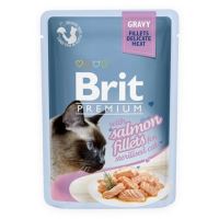 Brit Premium Cat Sterilised Salmon Fillets &amp; Gravy 85g