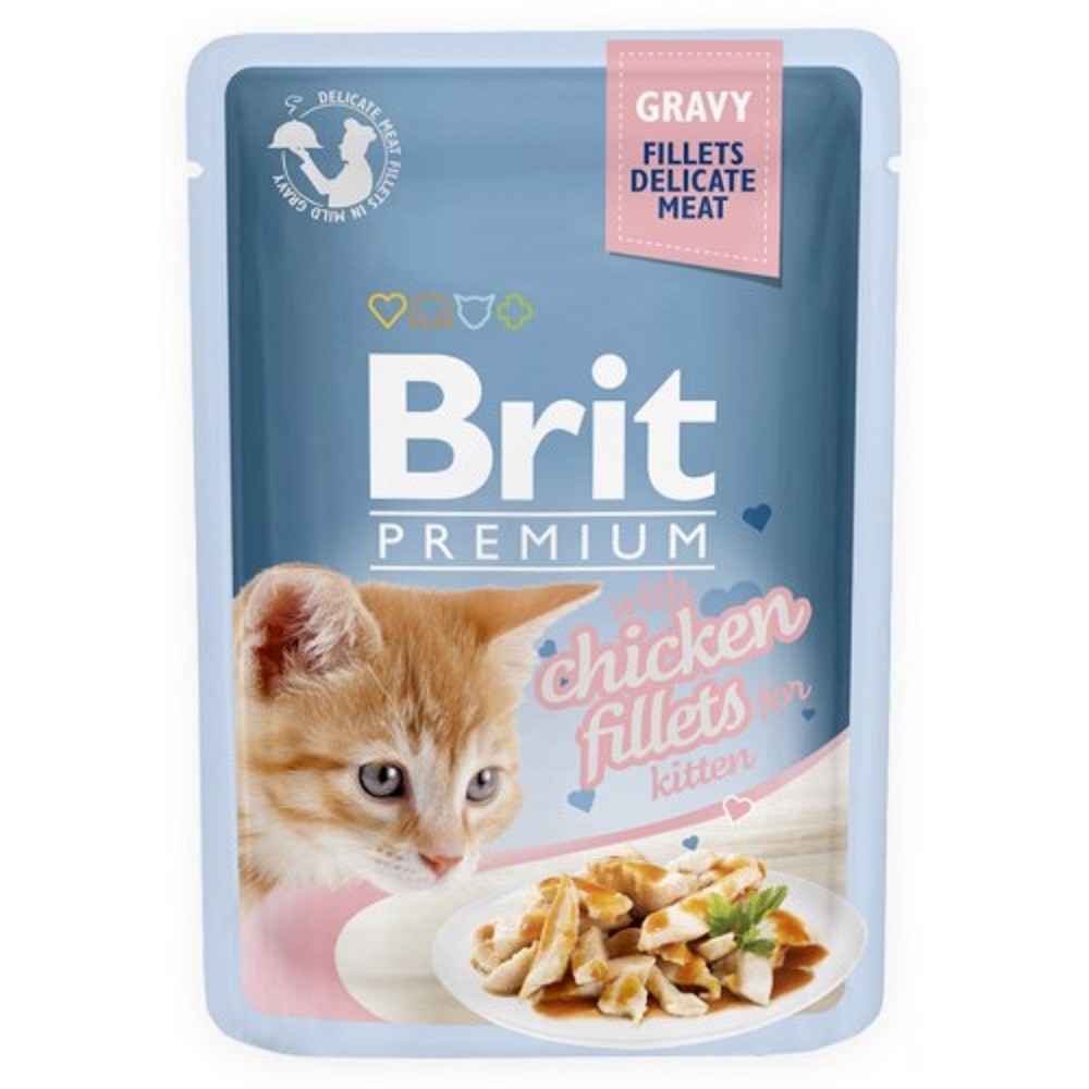 Brit Premium Kitten Chicken Fillets & Gravy 85g