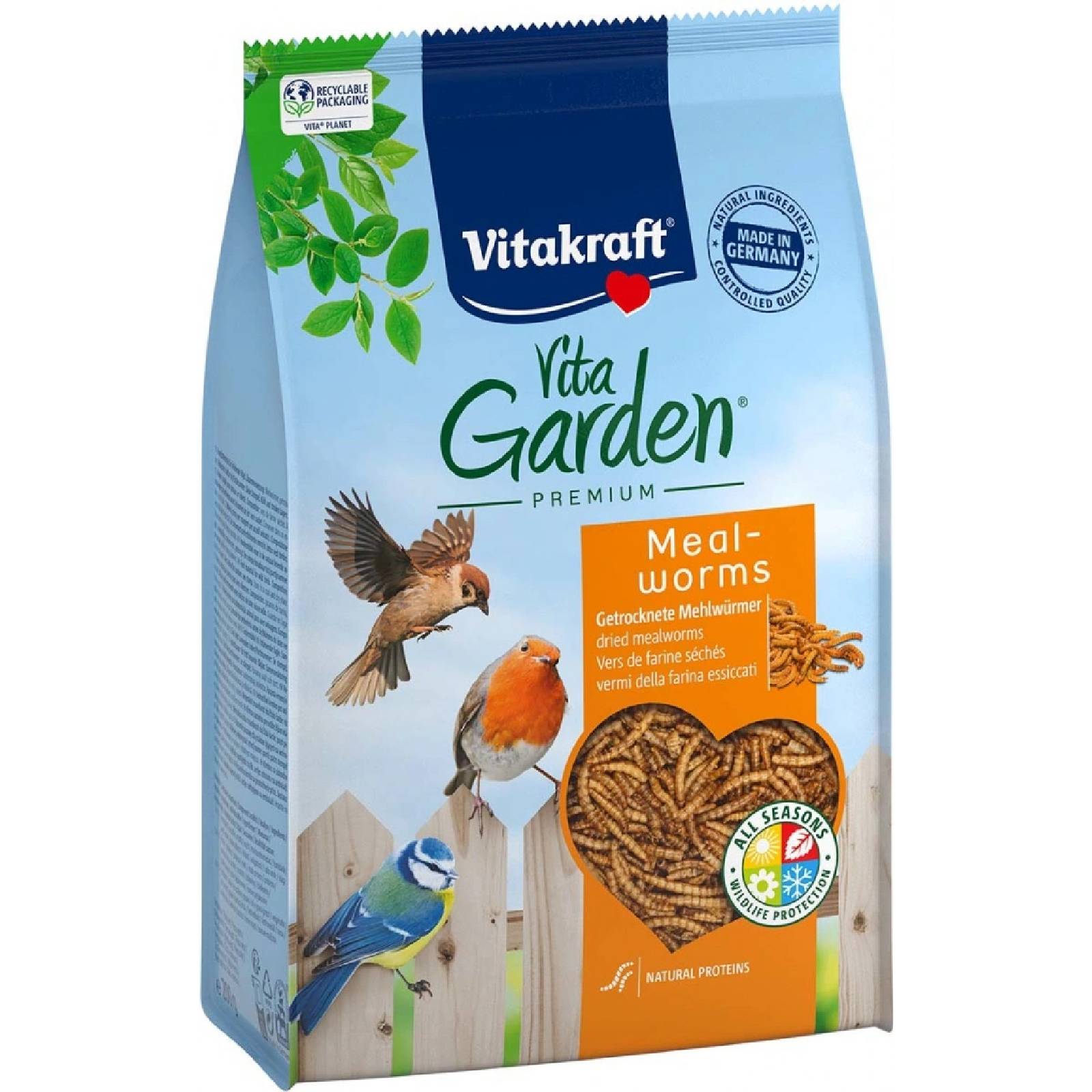 Vitakraft Vita Garden mouční červi pro volně žijící ptáky 200g