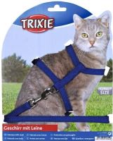 Trixie harness with leash for monochrome cat, 22 - 42cm, 10mm, 1.25m