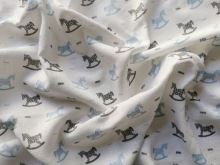 Cloth diaper Horse ligth blue