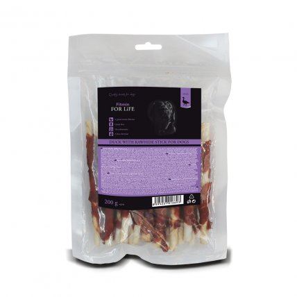 Fitmin For Life Duck meat on buffalo sticks delicacy for dogs 200g