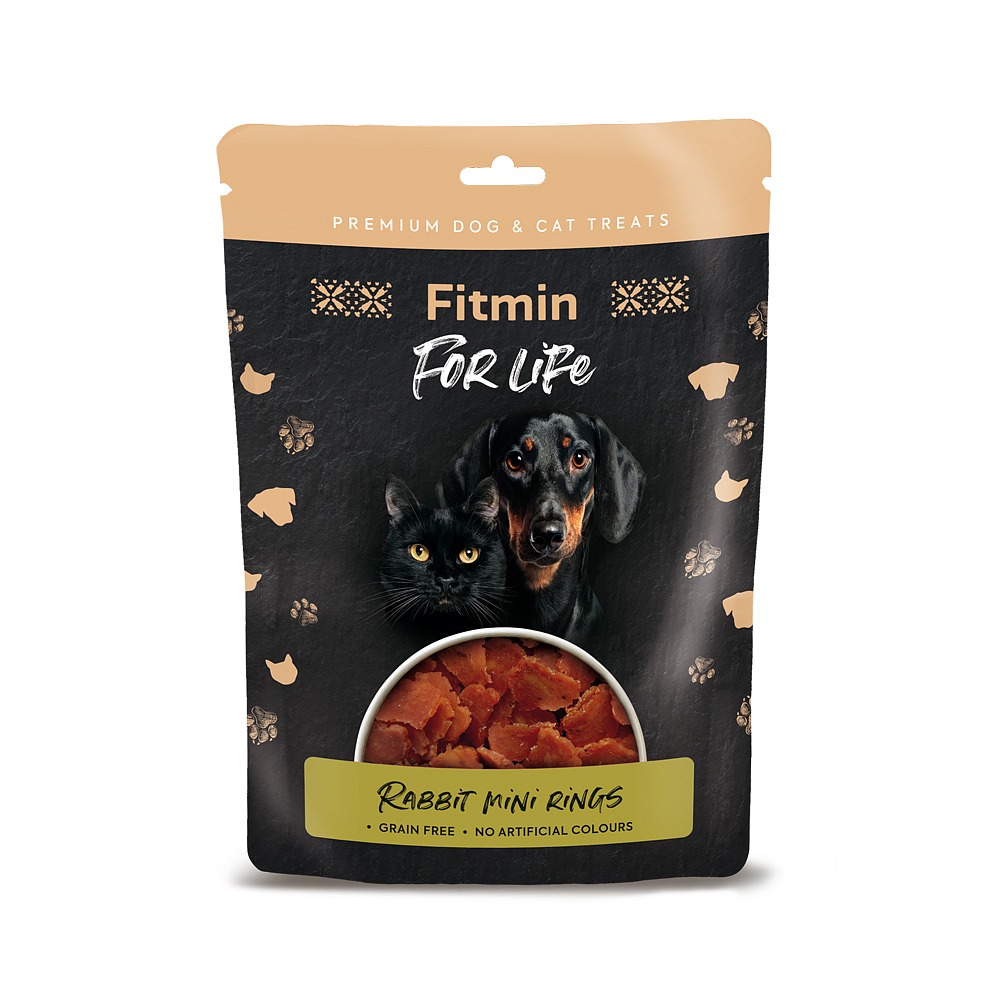 Fitmin For Life Rabbit mini rings delicacy for dogs and cats 70g
