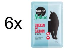 Cosma Nature chicken &amp; salmon 6x50g