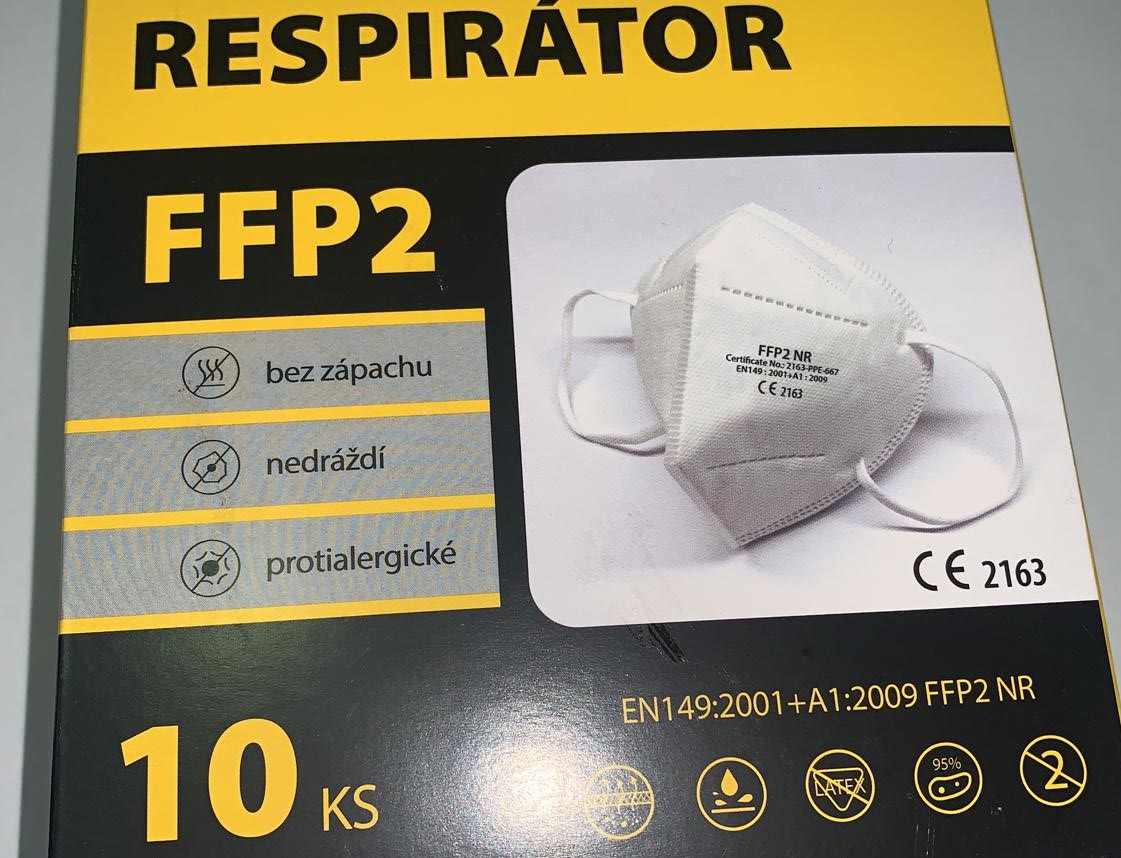 Respirátor bílý FFP2 10ks