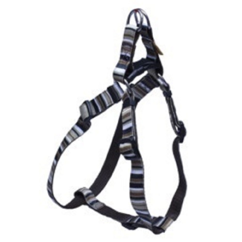 Harness strap width, stripes 2x34-46cm brown