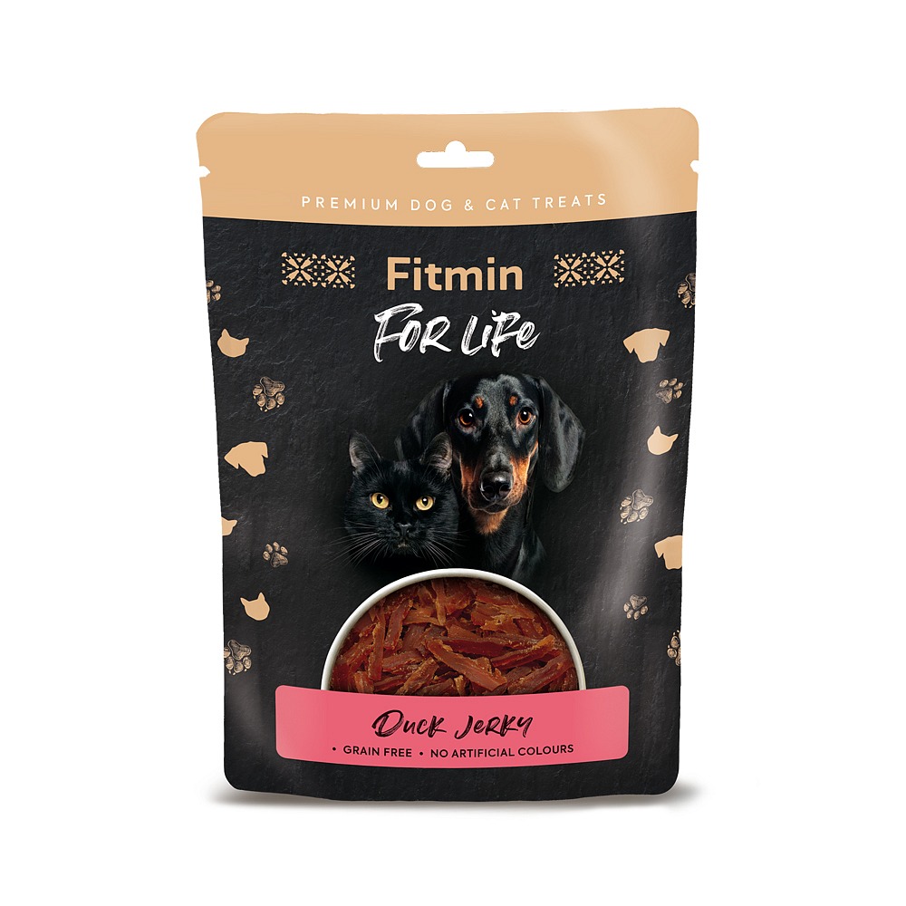 Fitmin For Life Jerky duck delicacy for dogs and cats 70g