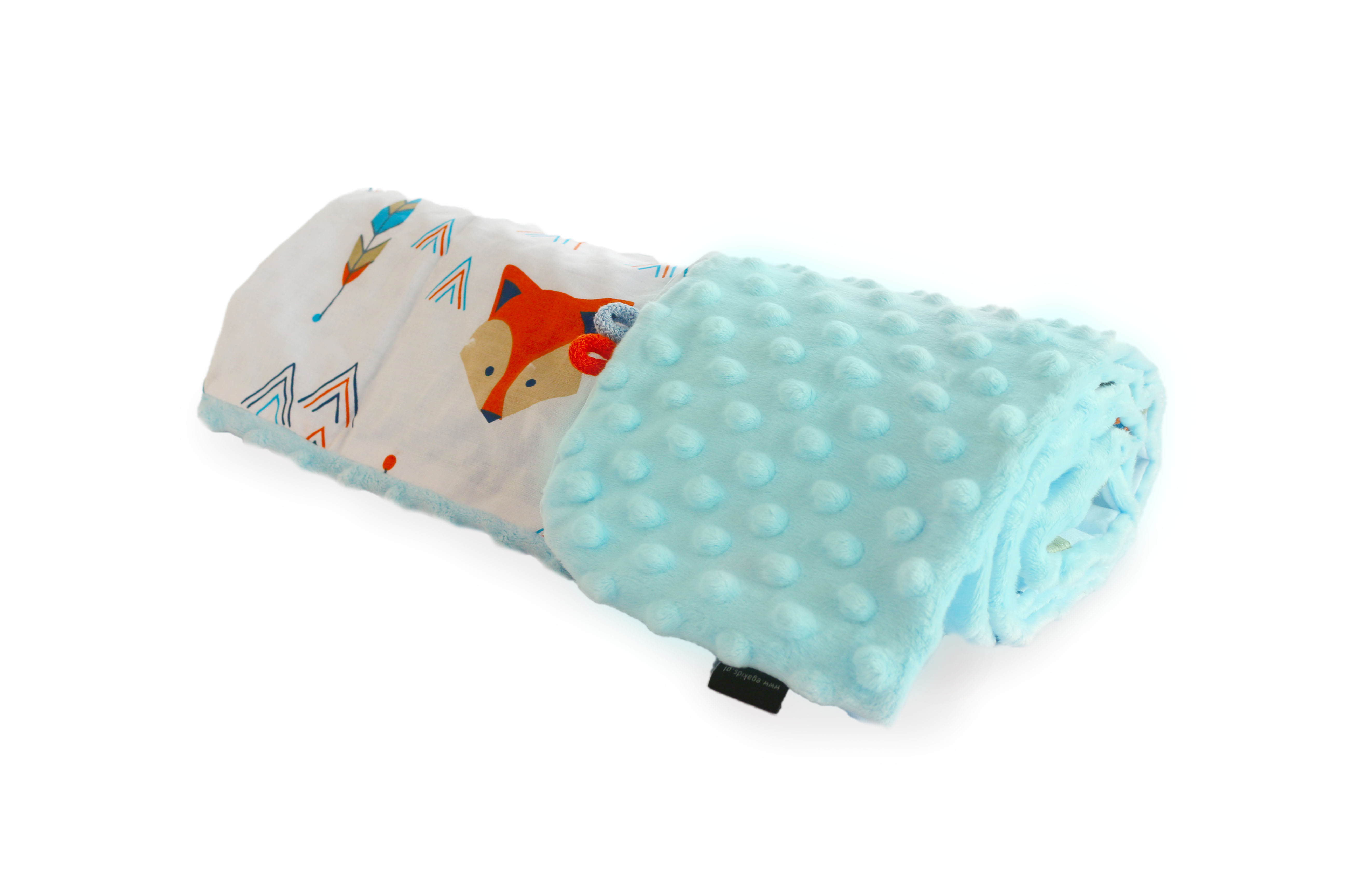 Ega Kids bavlněná deka azuro mink, lišky 80x90cm (1)