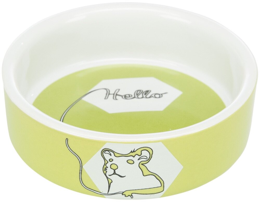 Trixie Ceramic bowl HELLO COMIC for hamsters 90ml/8cm