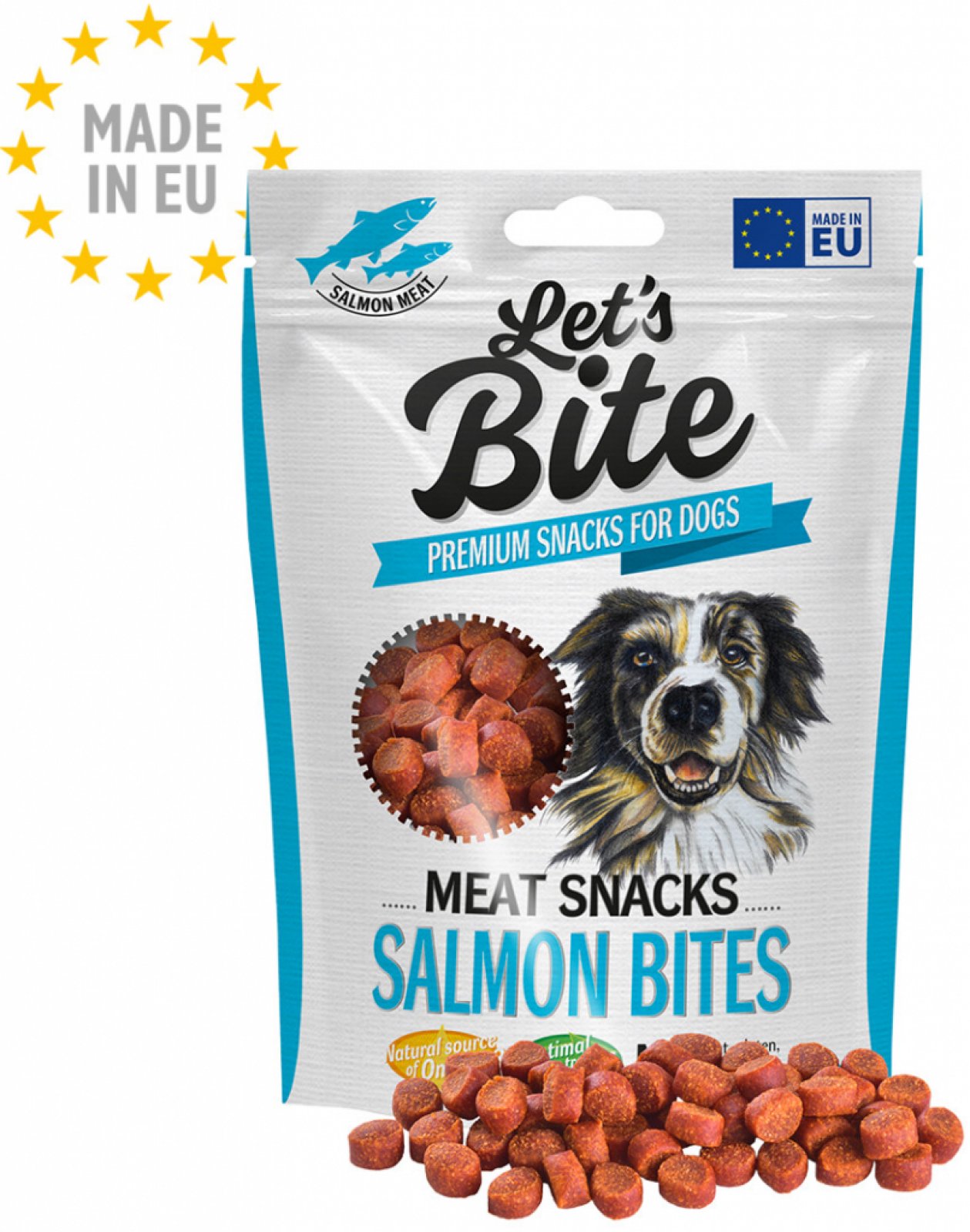 Brit Let's Bite Meat Snacks Salmon Bites 150g
