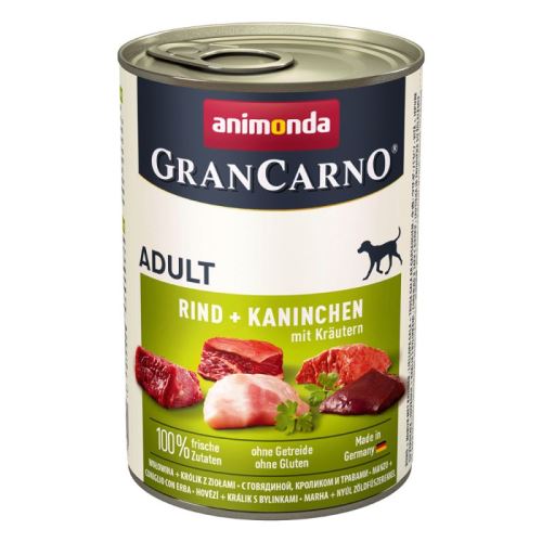Animonda Gran Carno Adult hovězí, králík & bylinky 400g