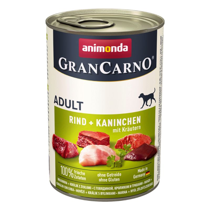 Animonda Gran Carno Adult Beef, Rabbit & Herbs 400g