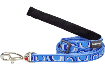 Red Dingo leash pattern circadelic blue, 12mm, 1-1,8m