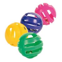 Trixie Sada 4ks plastových míčků s rolničkou 4cm