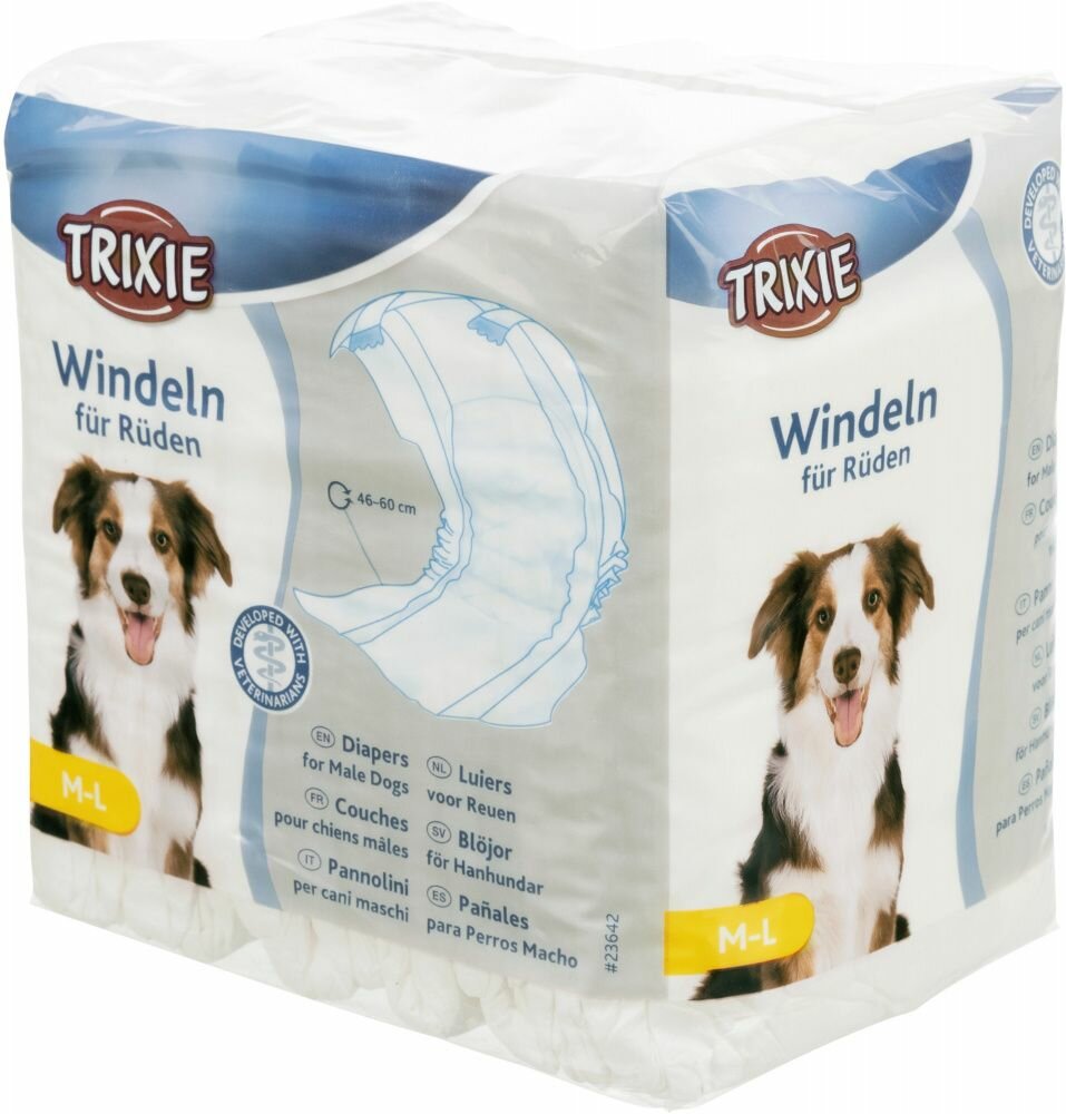 Trixie Paper diapers for dogs, 12 pcs, M-L, 45-60cm