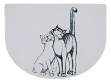 Trixie dish mat with cuddling cats 44x30cm