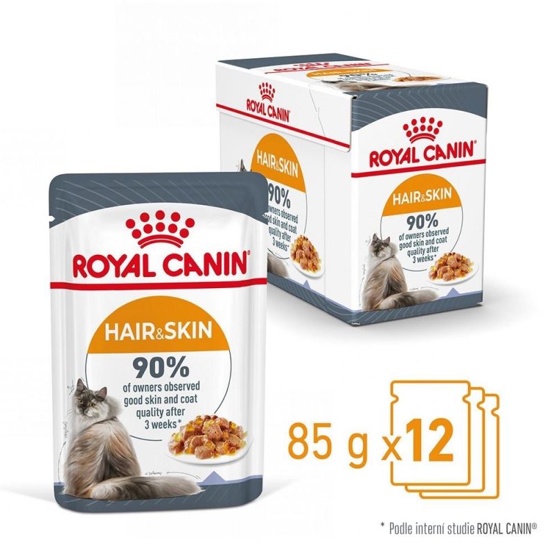 Royal Canin Hair & Skin v želé 12x85g