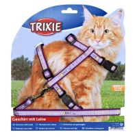 Trixie harness for cat with leash XL purple 34 - 57cm / 13 mm
