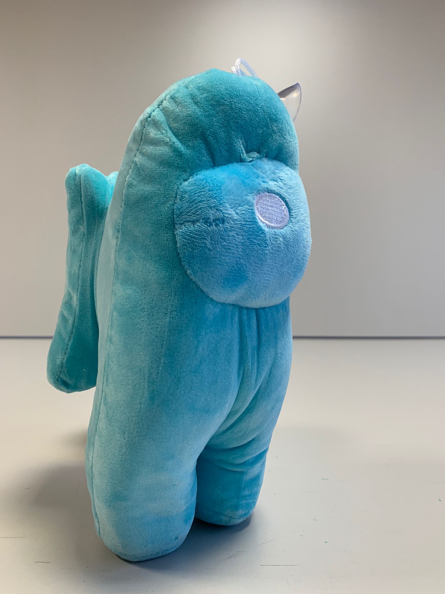Plush character from the game Among Us, small, light blue