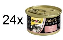 GimCat ShinyCat Kitten kuře 24x70g Expirace 19.6.2024!!!