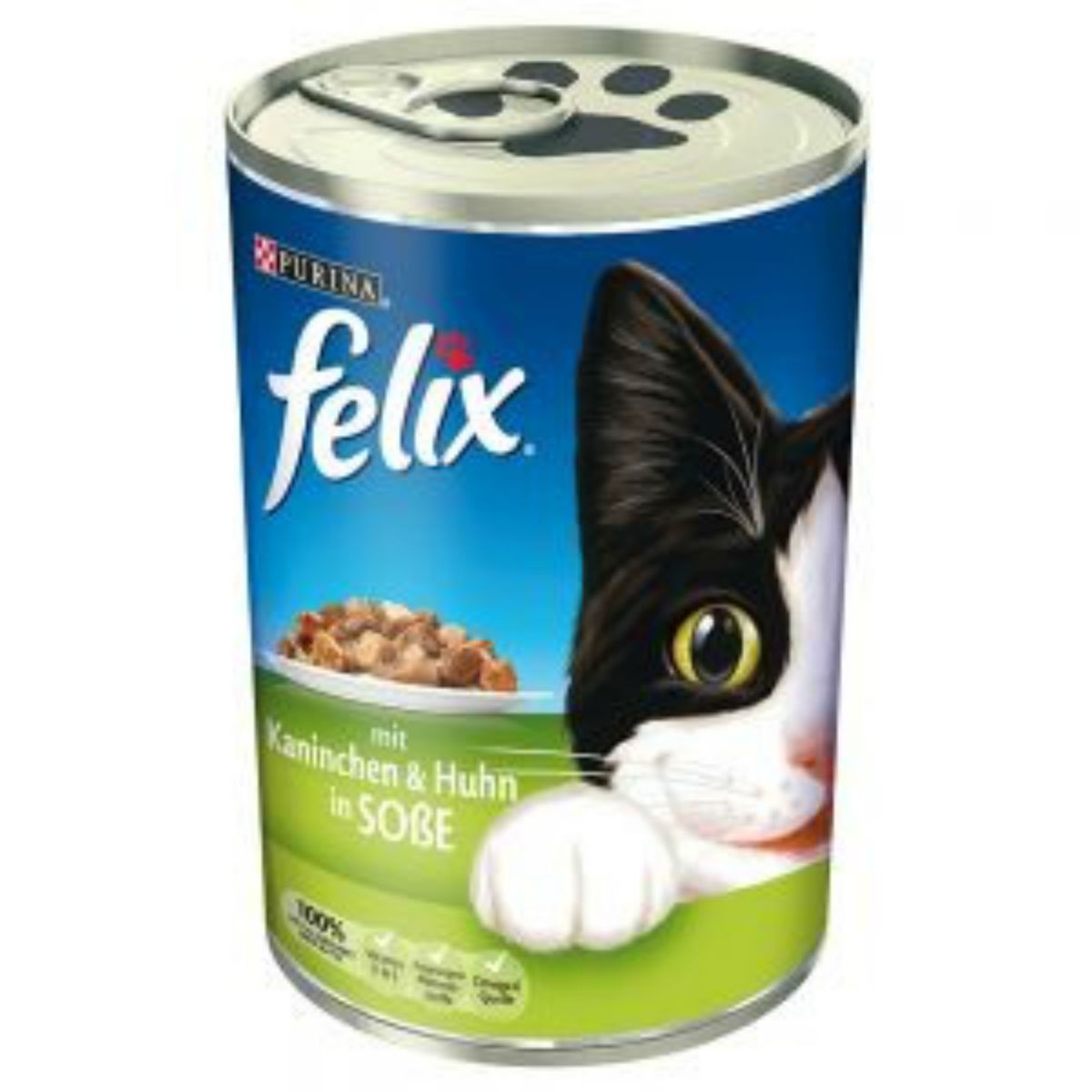 Felix canned rabbit and duck in jelly 400 g