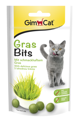 GimCat Gras Bits kuličky s kočičí trávou 40g
