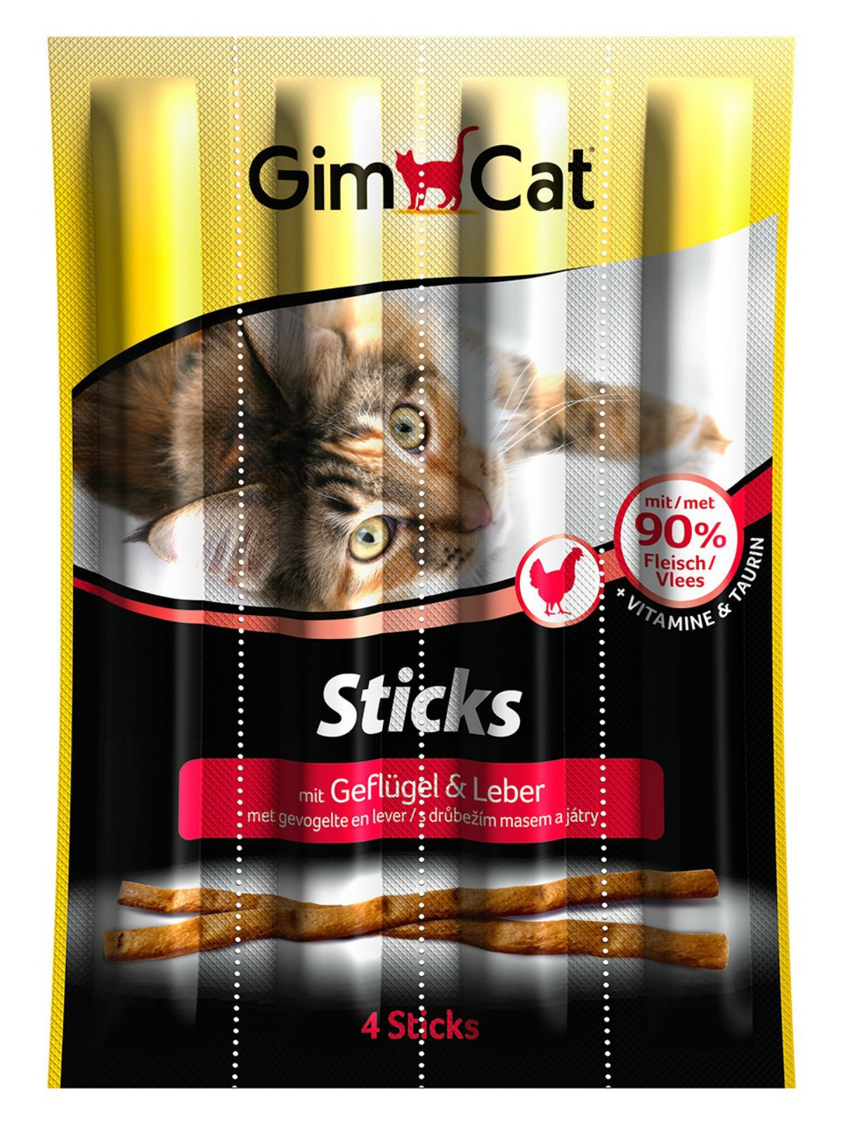 GimCat Sticks drůbeží & játra 4ks