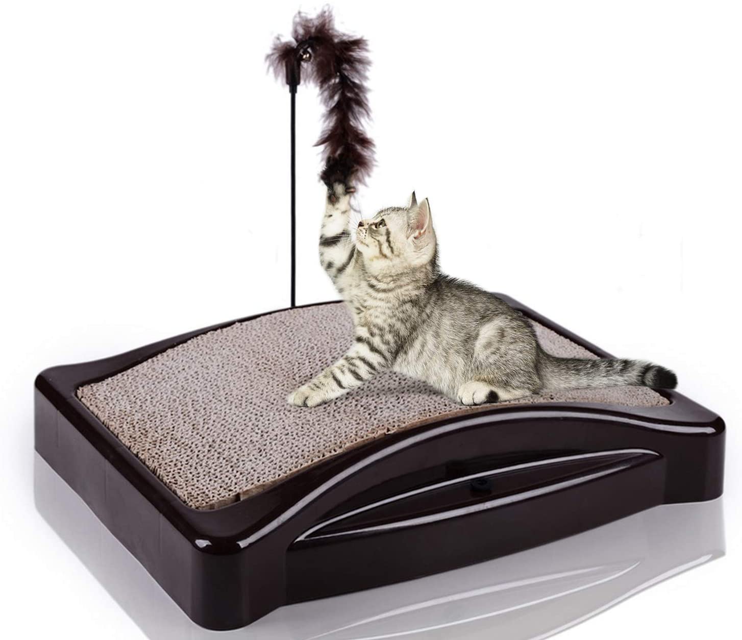 Scratching board for cats with a catnip 44x34cm