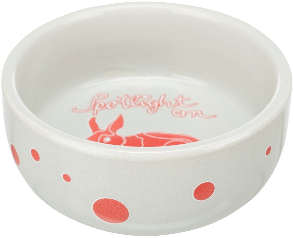 Trixie Ceramic bowl with wanderers for rabbits 250ml, 11cm